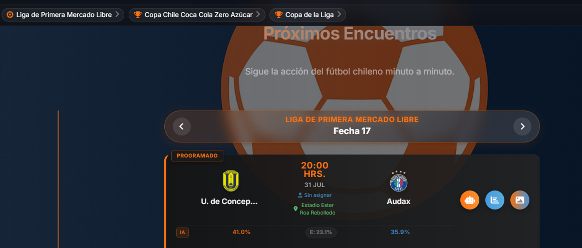 GolesIA Próximos Encuentros y Predicción